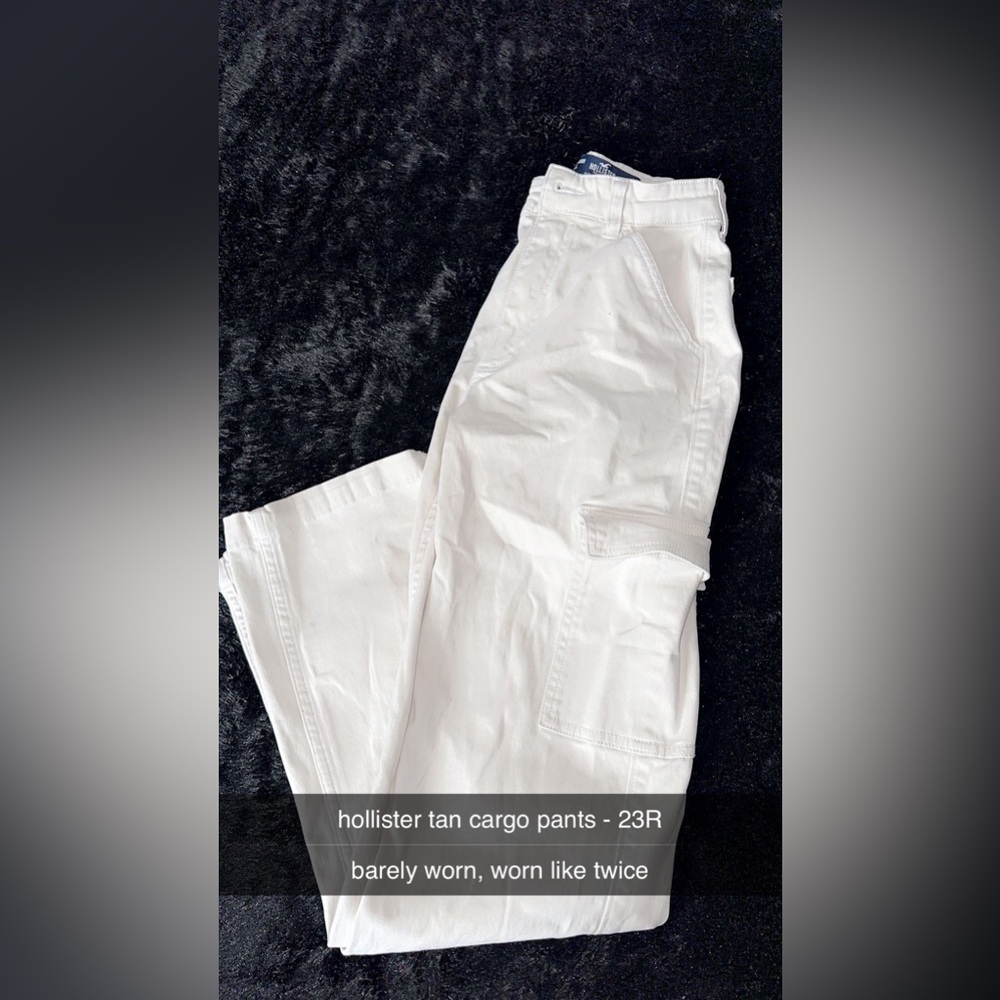 hollister tan cargos BARELY WORN!!